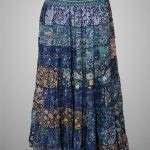 patchwork maxi skirt