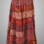 patchwork maxi skirt